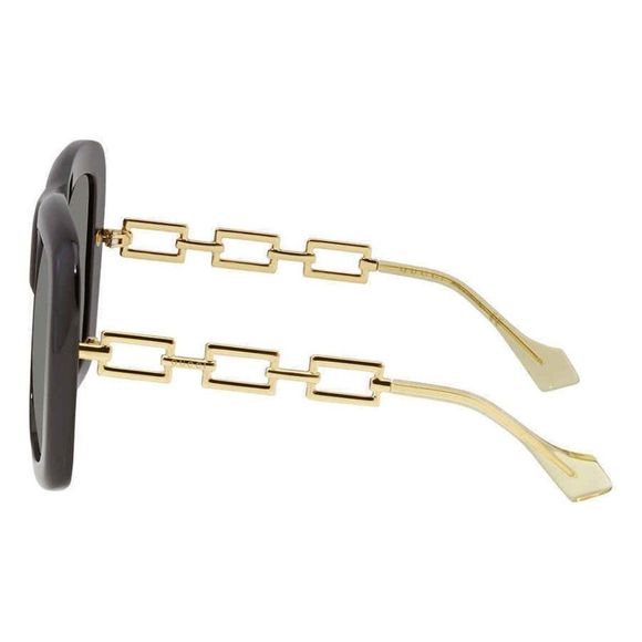NEW Gucci Grey and Gold Square Women\'s Sunglasses